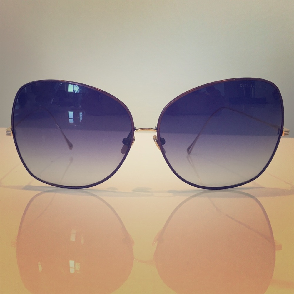 DITA Oversized Gradient Purple-Blue Lens Sunglasses
